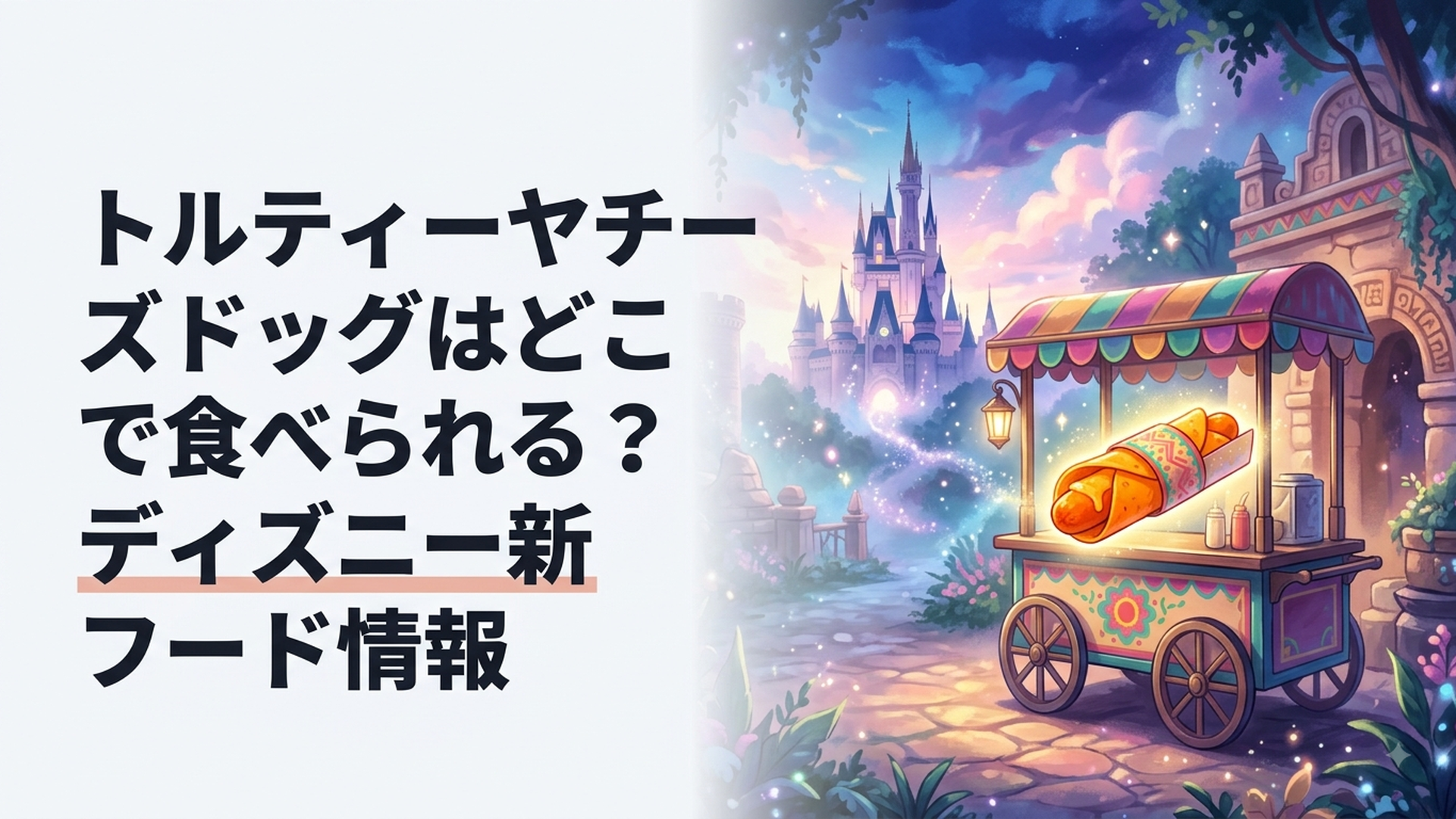 東京ディズニーシー・ロストリバーデルタのメキシコ料理店で提供される、鮮やかなオレンジ色のトルティーヤチーズドッグ