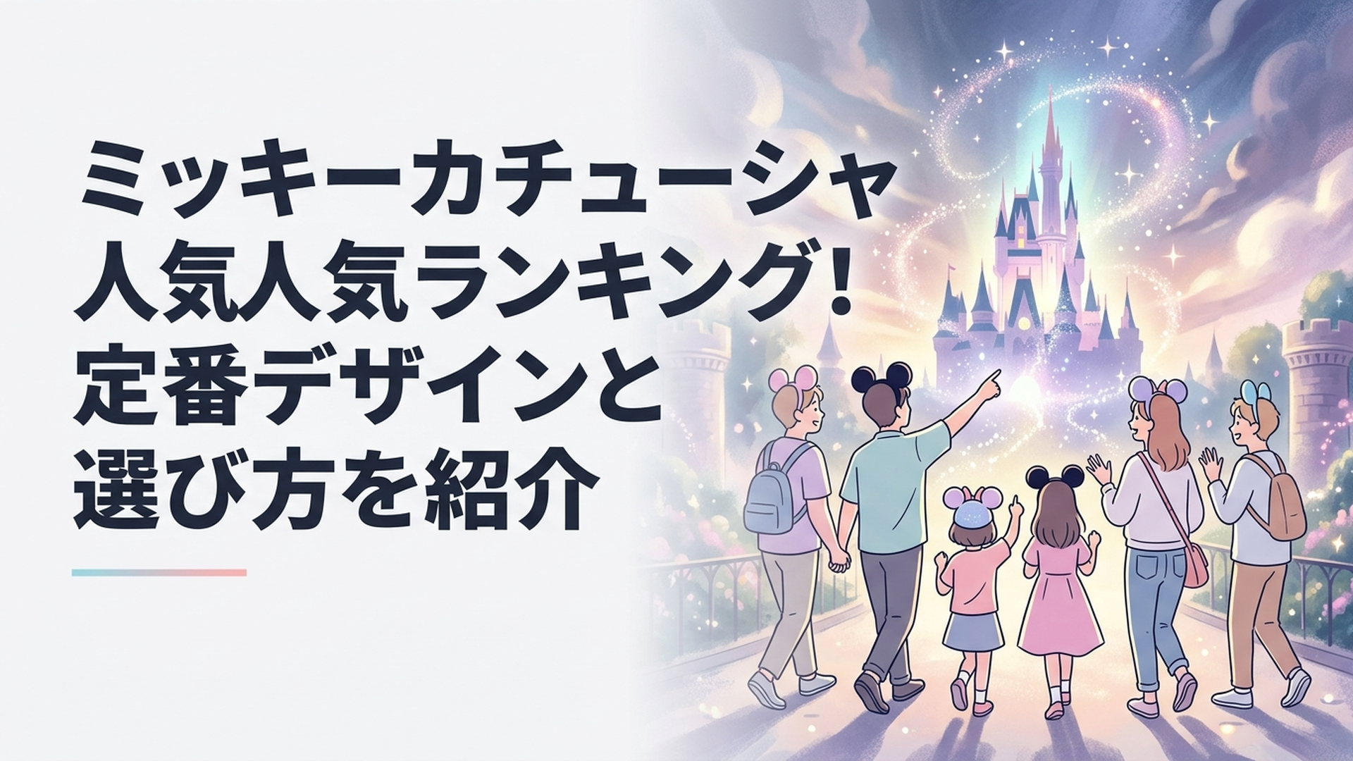 ミッキーカチューシャを身につけてパークを楽しむ来園者のイメージ