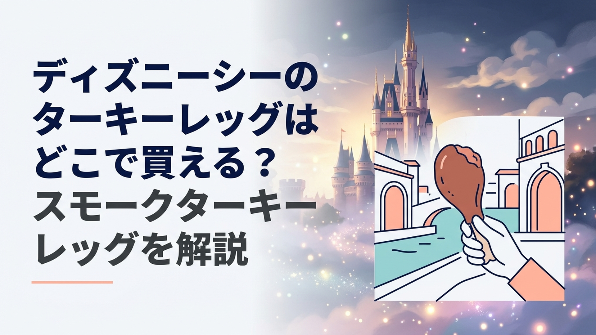 東京ディズニーシーのメディテレーニアンハーバーでターキーレッグを持つゲスト