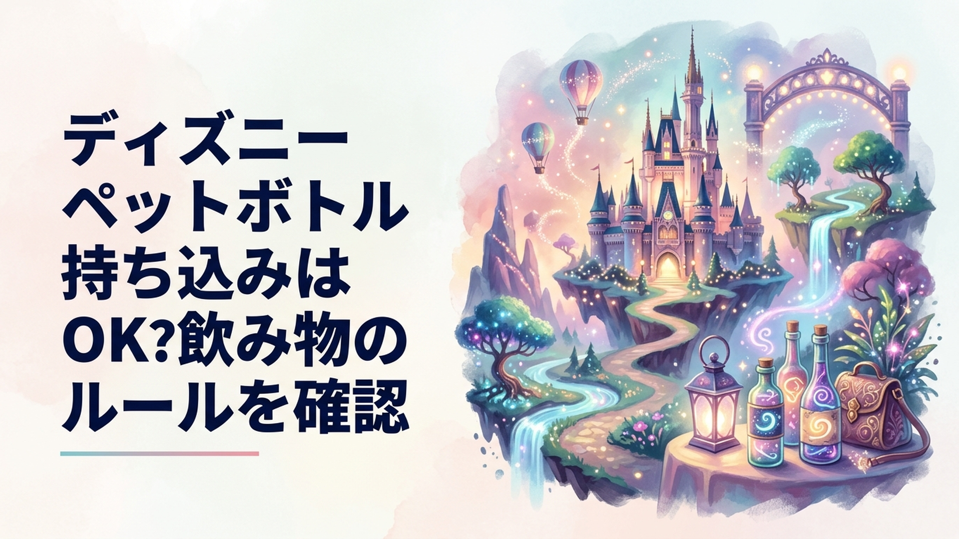 東京ディズニーランド入口で飲み物を確認するゲストのイメージ