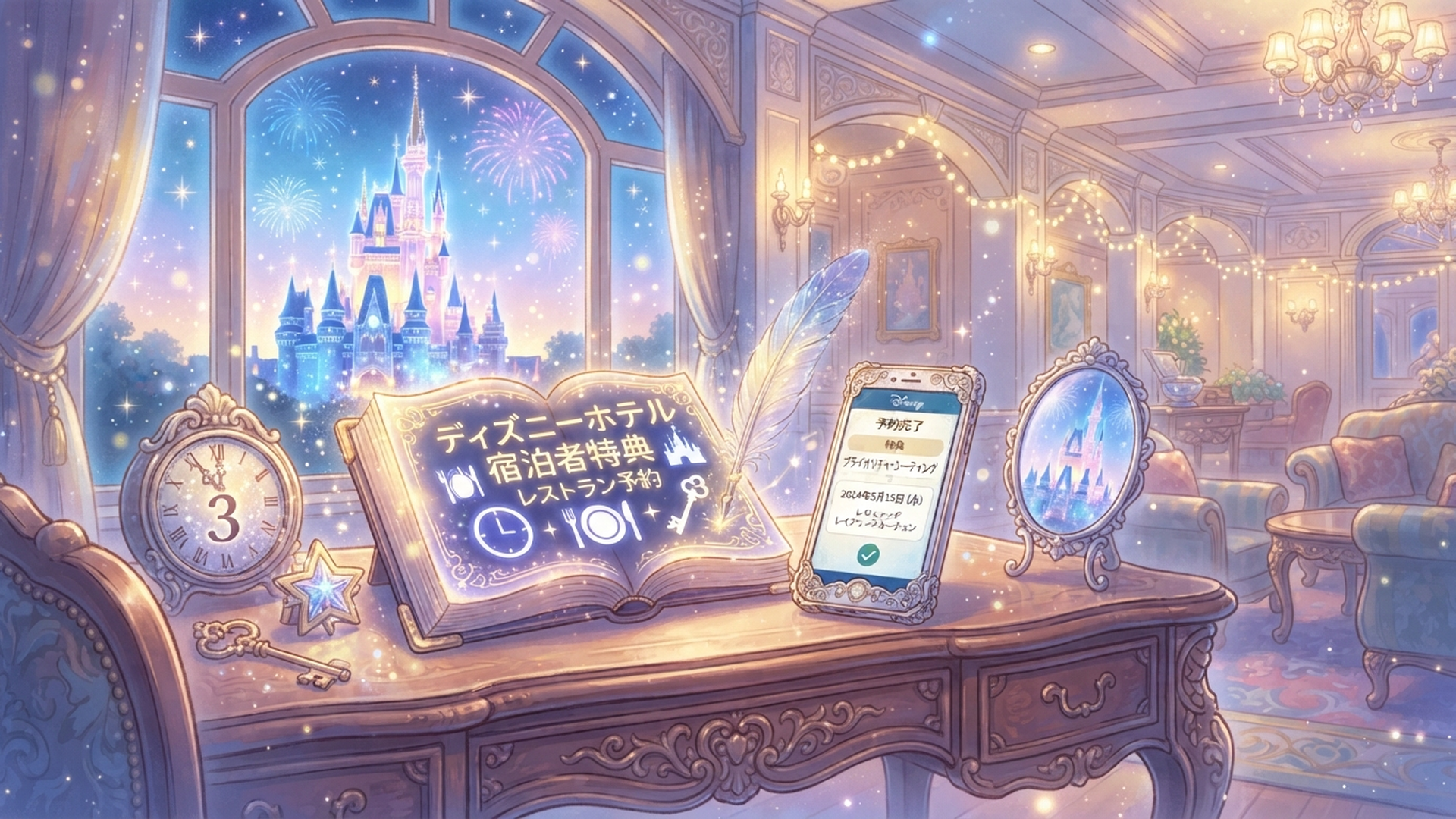 ディズニーホテルのレストラン予約はいつから？宿泊特典の予約方法まとめ の内容に合う挿絵（追加1枚目）